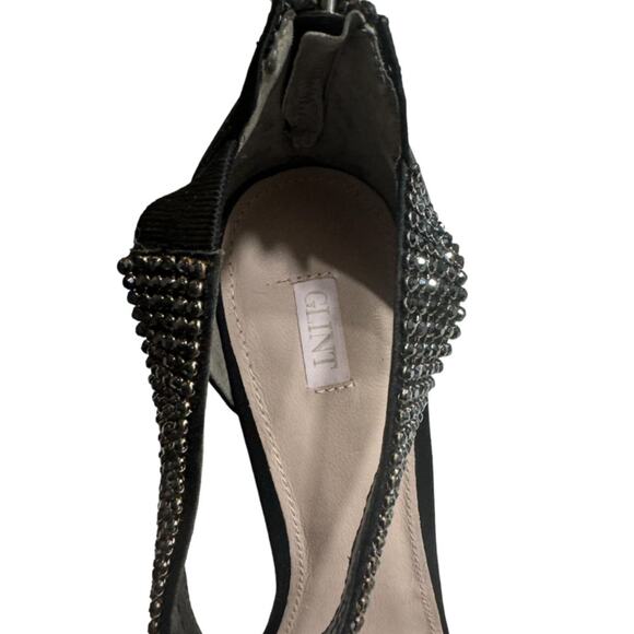 Nordstrom Exclusive Glint Devyn Sandal High Heels - Black Rhinestone - Picture 5 of 9